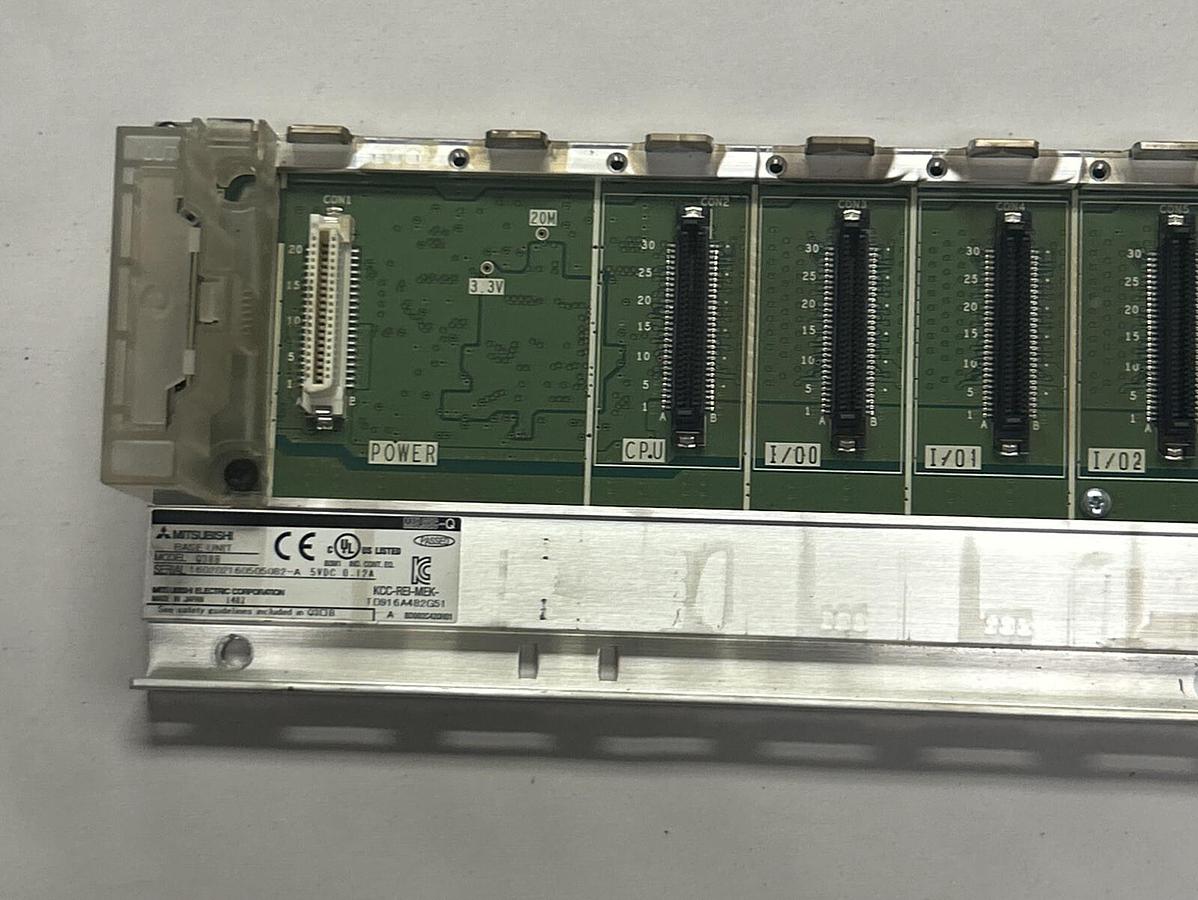 Used MITSUBISHI,Q38B,8 SLOTS PLC RACK