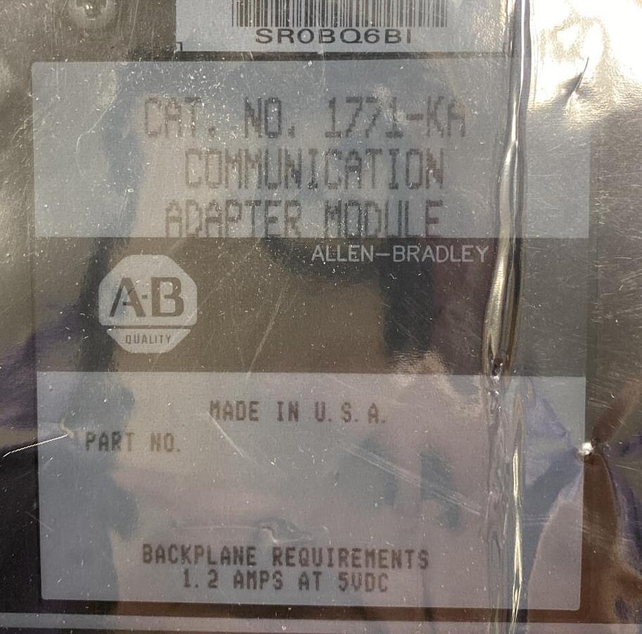 Used Allen-Bradley,1771-KA,Communication Adapter Module Refurbished
