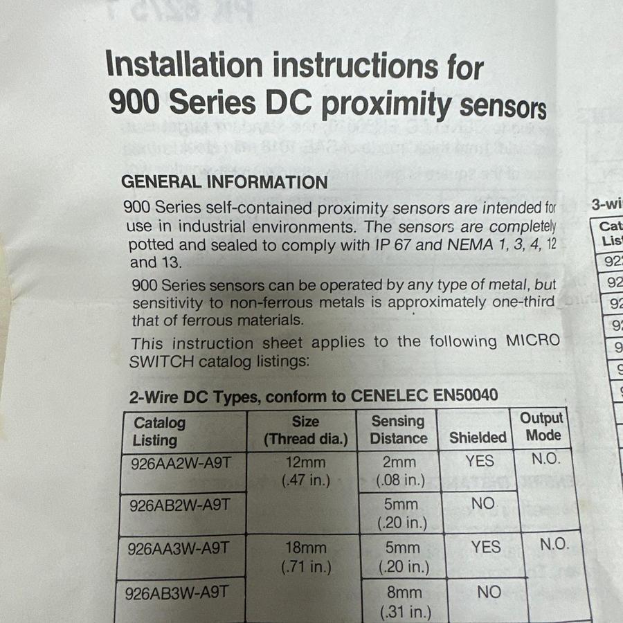 Honeywell,922AA2W-A9N-T,Micro Switch
