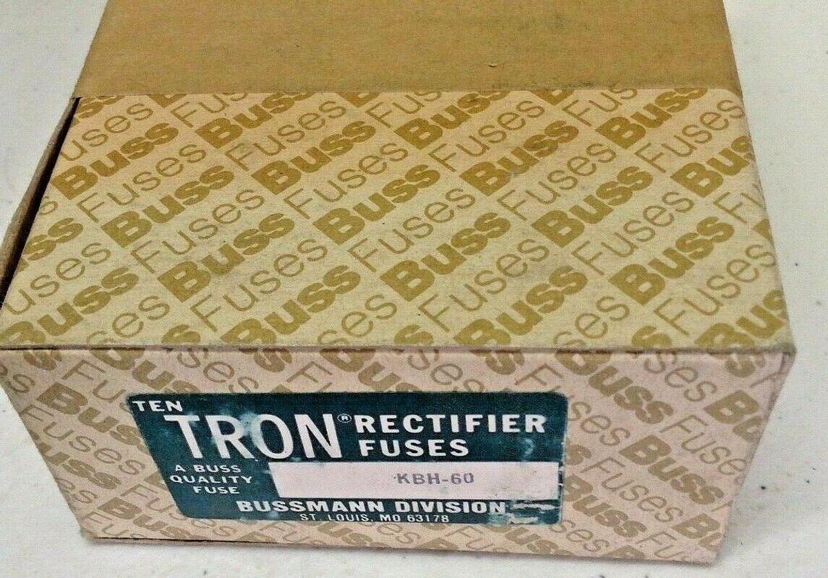 Bussmann, KBH-60,RECTIFIER FUSES 60 AMP LOT OF 10 Factory Sealed Box