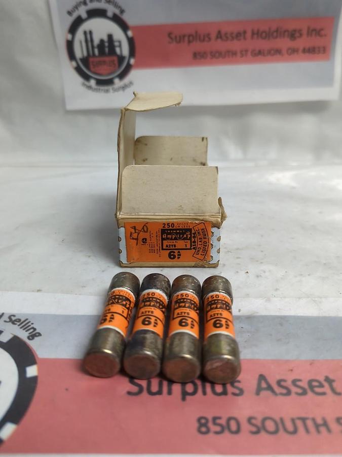 CHASE SHAWMUT,A2Y6,AMP-TRAP 6 AMP FUSES BOX OF 4 NOS