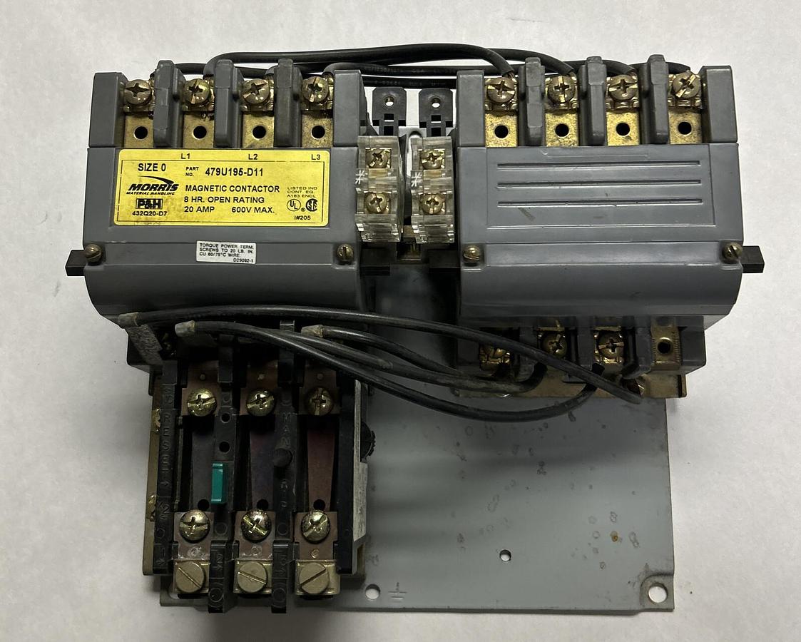 Used MORRIS P&H,479U195-D11,MAGNETIC CONTACTOR SIZE 0