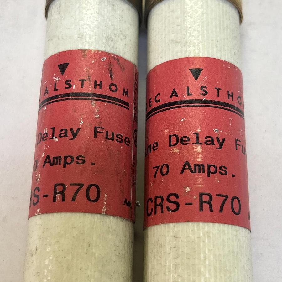 Used GEC ALSTHOM,CRS-R70,TIME DELAY FUSE 70A 600V LOT OF 2