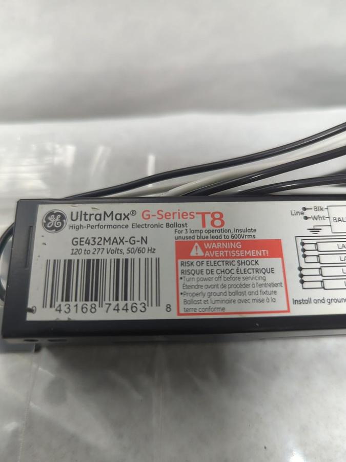 GE ULTRAMAX,GE432MAX-G-N,BALLAST 120-277V LOT OF 4 NOS