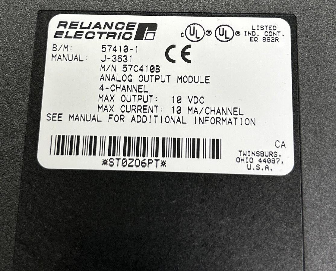 RELIANCE,57C410A,ANALOG OUTPUT MODULE NOS