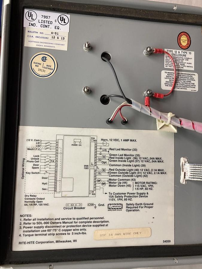 Used Rite-Hite,A-51,Type 12 and 13 Enclosure