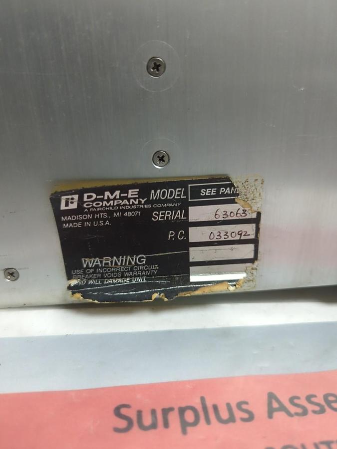 Used DME,SSM30G,TEMPERATURE CONTROLLER 240 VAC 30 AMP PRE-OWNED