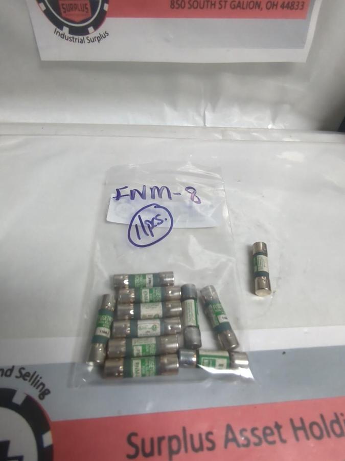 Used COOPER BUSSMANN,FNM-8,FUSETRON 8 AMP FUSE LOT OF 11 PRE-OWNED