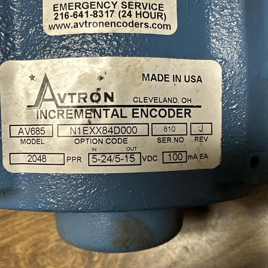 Used Avtrol,AV685 N1EXX84D000,Incremental Encoder