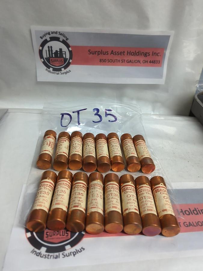 FERRAZ SHAWMUT,OT35,ONE-TIME FUSE 35 AMP LOT OF 16 NOS