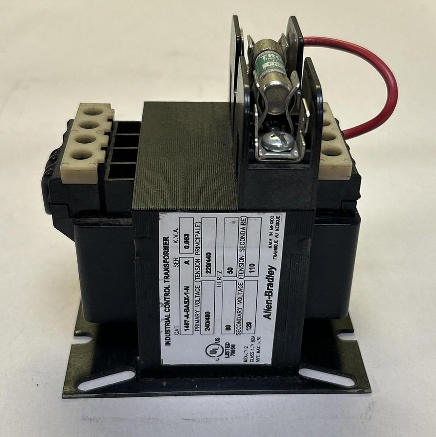 Used ALLEN BRADLEY,1497-A-BASX-1-N,INDUSTRIAL CONTROL TRANSFORMER 0.063KVA