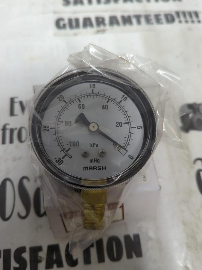 MARSH BELLOFRAM,J4612,2.5 INCH STD 1/4 INCH NPT PSI GAUGE NEW
