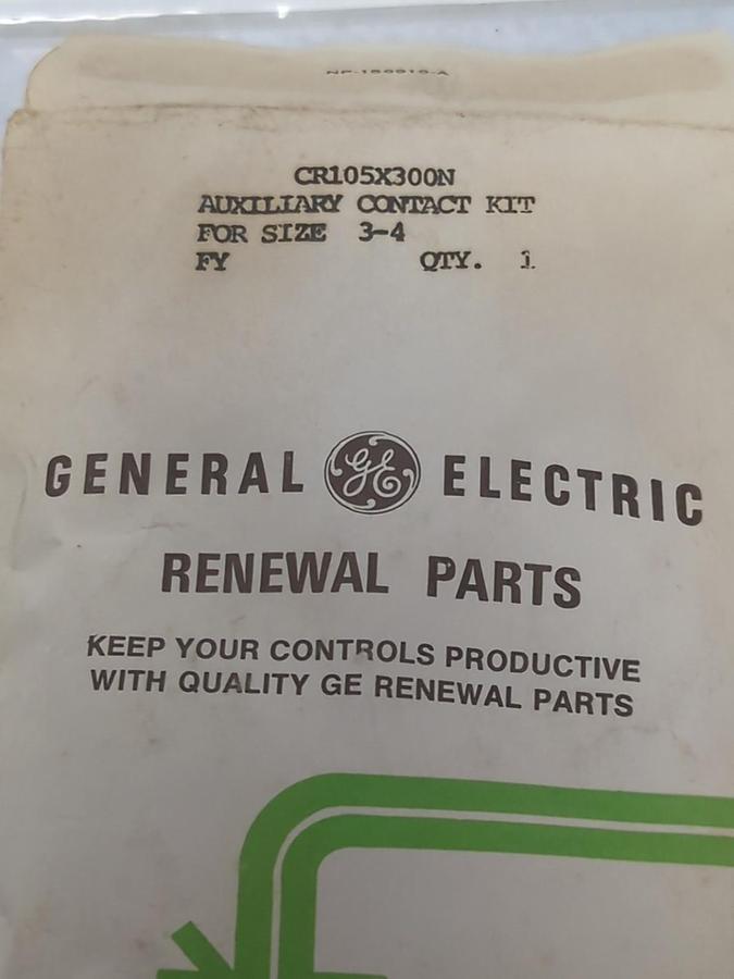 GENERAL ELECTRIC,CR105X300N,AUXILIARY CONTACT KIT FOR SIZE 3-4 NOS
