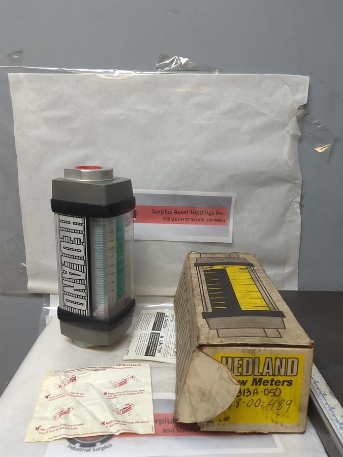 HEDLAND,H813A-050,FLOWMETER GPM 5-50 LPM 20-190 3500 PSI 241 BAR NOS