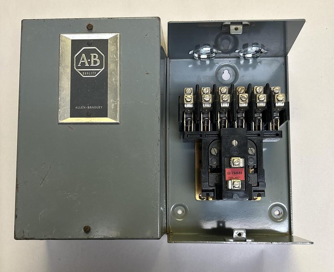 Used ALLEN BRADLEY,BR-600,CONTACTOR 600V W/ ENCLOSURE