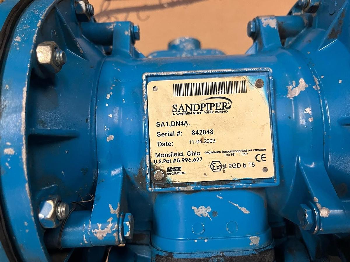 Used WARREN RUPP,SA1-DN4A,SANDPIPER 1" DOUBLE DIAPHRAGM PUMP