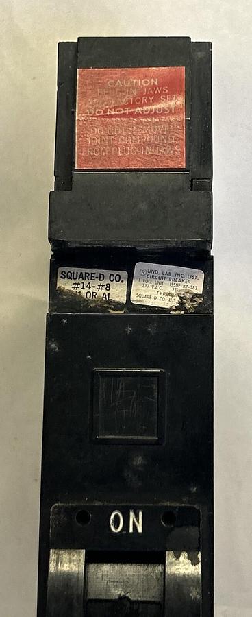 Used SQUARE D,FA16020A,I-LINE CIRCUIT BREAKER 20A 277V 1P