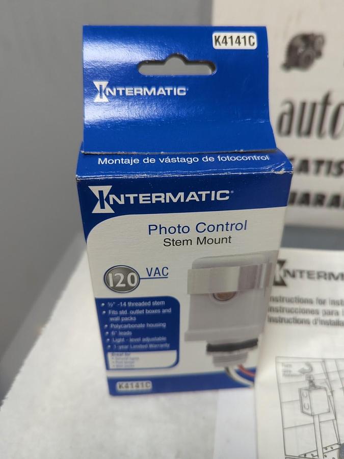 INTERMATIC,K4141C,PHOTO CONTROL STEM MOUNT 120 VAC NEW