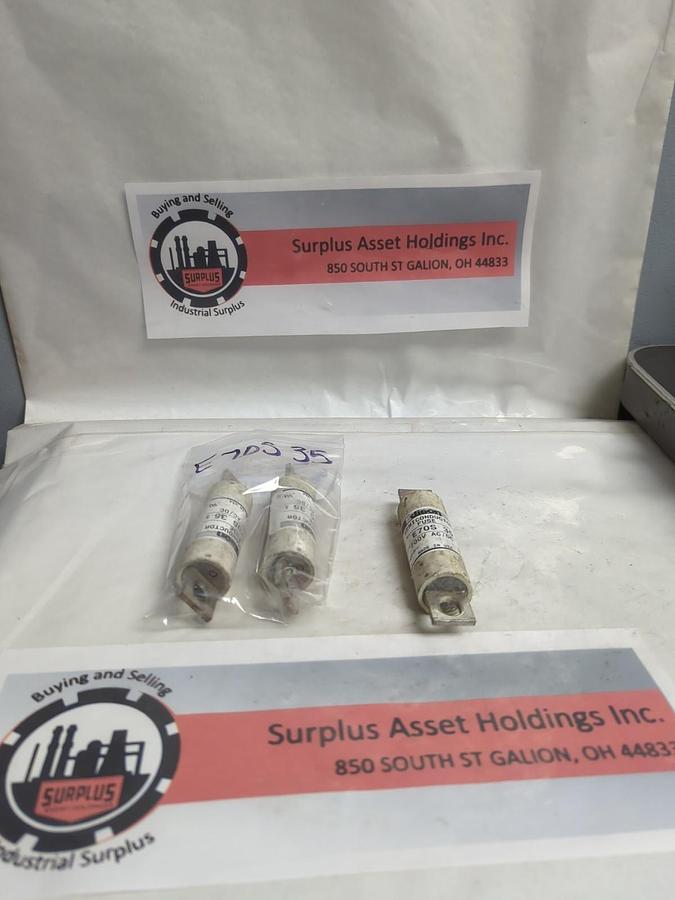 Used EDISON,E70S35,SEMICONDUCTOR FUSE 35 AMP LOT OF 3 PRE-OWNED