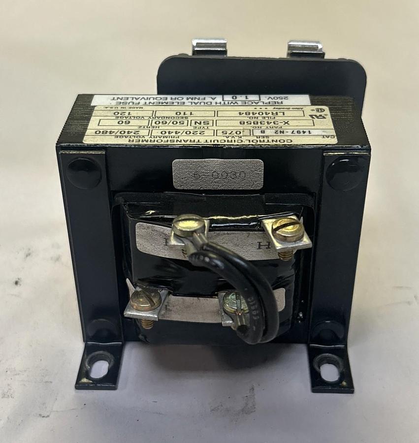 Used ALLEN BRADLEY,X-343858,CONTROL TRANSFORMER .075KVA 220/440-240/480V