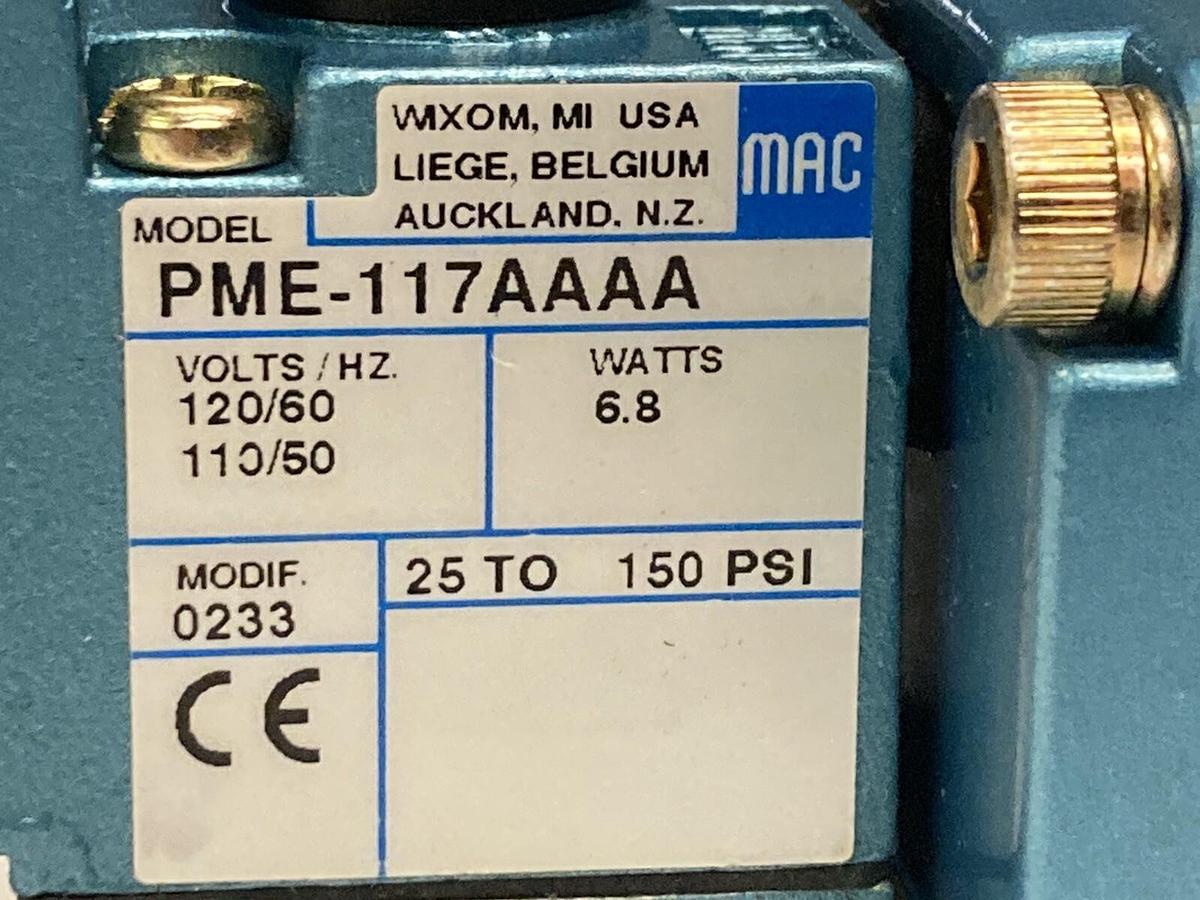 MAC,U65729/AB,Solenoid Valve 110/120V 150PSI