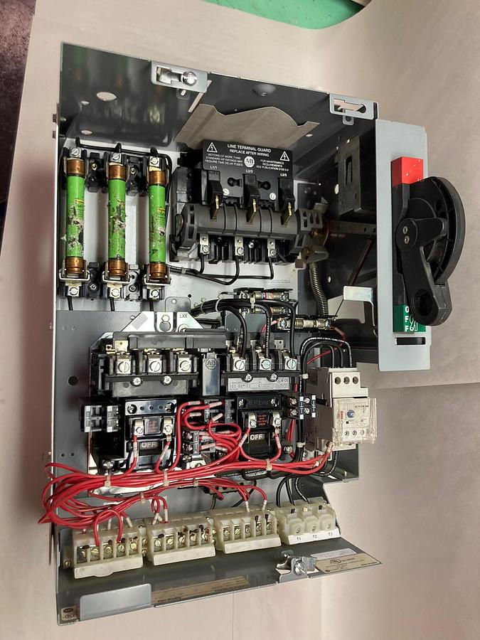 Used Allen-Bradley,2106,Size 1 Fused MCC 20 Inch Reversing Starter Feeder Bucket