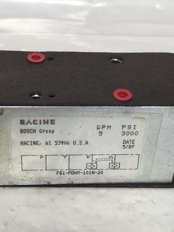 BOSCH,FB1-PDHM-101N-20,HYDRAULIC VALVE 3000PSI NOS