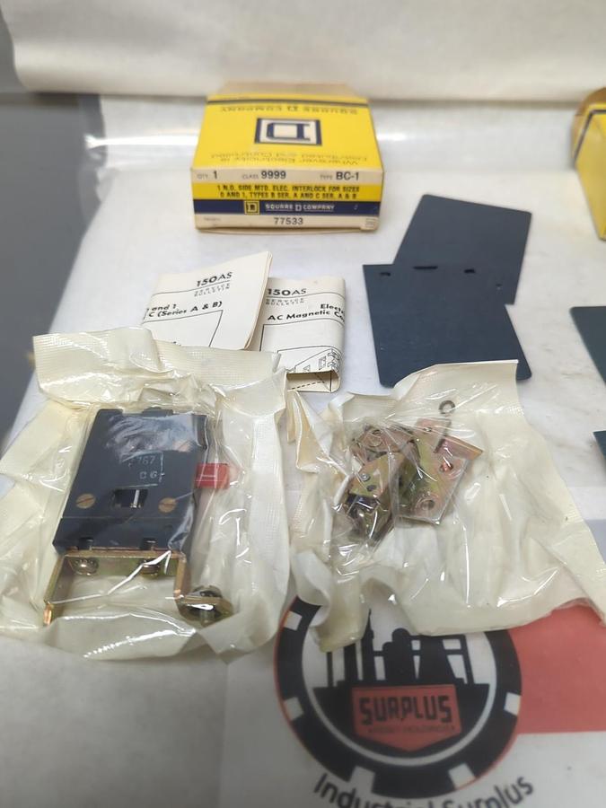 SQUARE D,77541/77533,CLASS 9999 TYPE BC-1-BC-3 ELECTRIC INTERLOCK  LOT OF 2 NOS