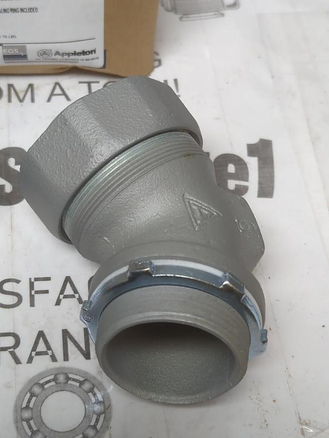 APPLETON,ST-45150,LIQUID TIGHT 1-1/2 INCH 45 DEG CONDUIT CONNECTORS BOX OF 2 NEW