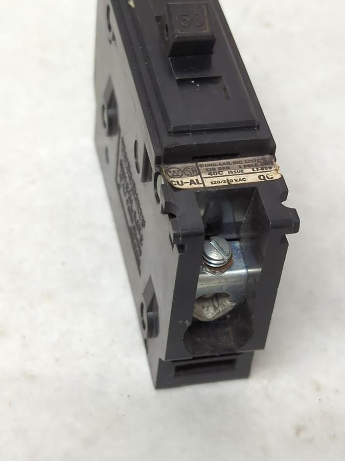 Used WESTINGHOUSE,50A,CIRCUIT BREAKER 50 AMP 1-POLE LOT OF 3 PRE-OWNED