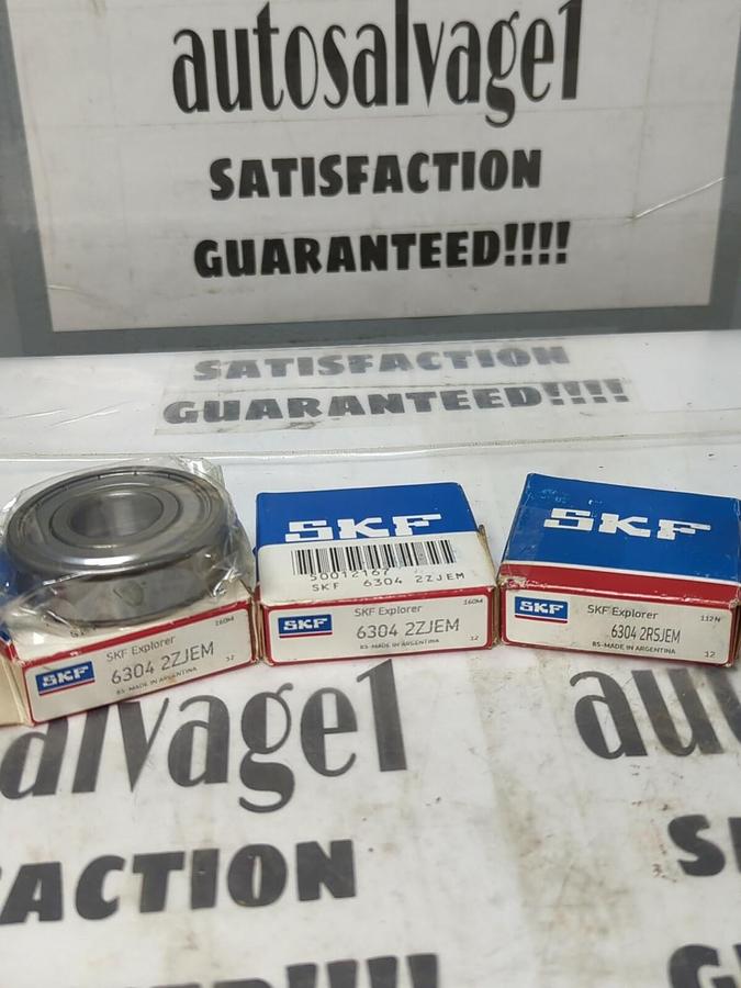 SKF,6304-2ZJEM,DEEP GROOVE BALL BEARING DOUBLE SHIELDED LOT OF 3 NOS