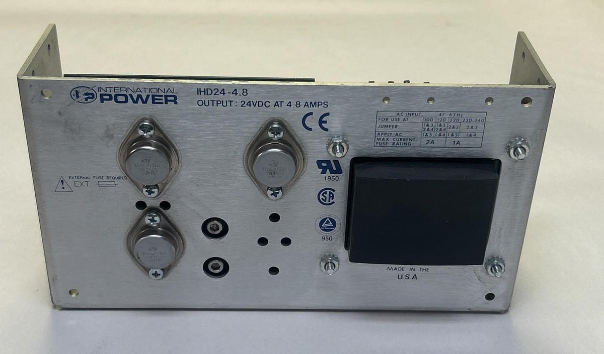 Used INTERNATIONAL POWER,IHD24-4.8,POWER SUPPLY 4.8A 24VDC