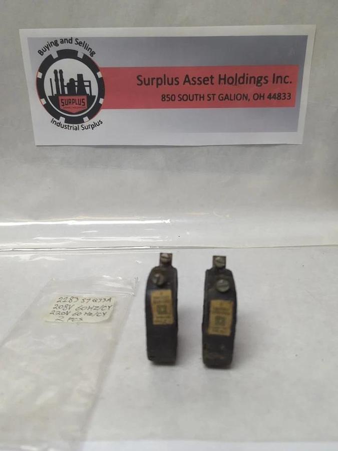 Used SQUARE D,2183 S7Q33A,COIL 208/220V 60HZ LOT OF 2 PRE-OWNED
