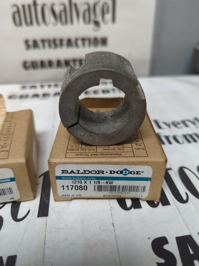 BALDOR DODGE,117080 1210X1-1/8-KW,TAPER-LOCK BUSHINGS LOT OF 2 NOS