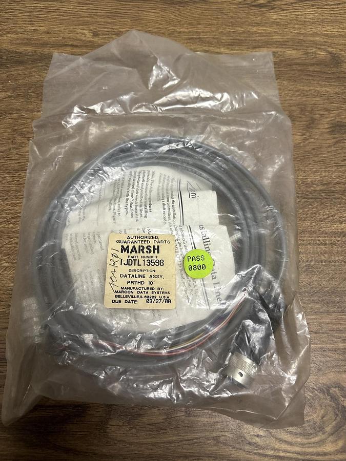 Used Marsh,IJDTL13598,Printhead 10' Cable