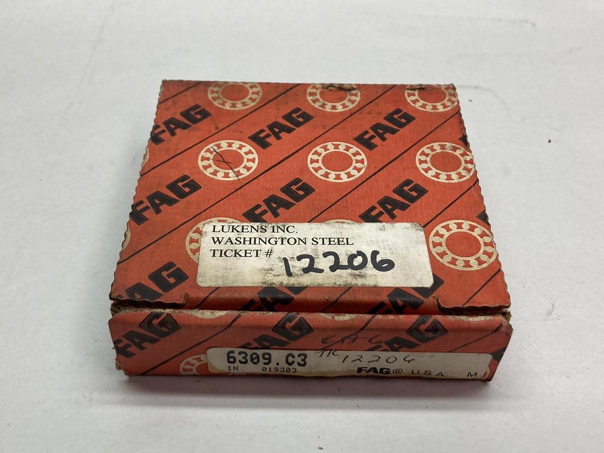 Used Fag,6309.C3,Deep Groove Bearing