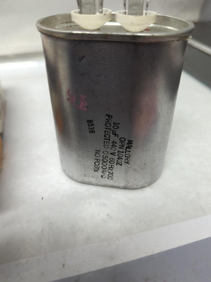 MALLORY,OPN1040,CAPACITOR 10 MFD 440 VAC NOS