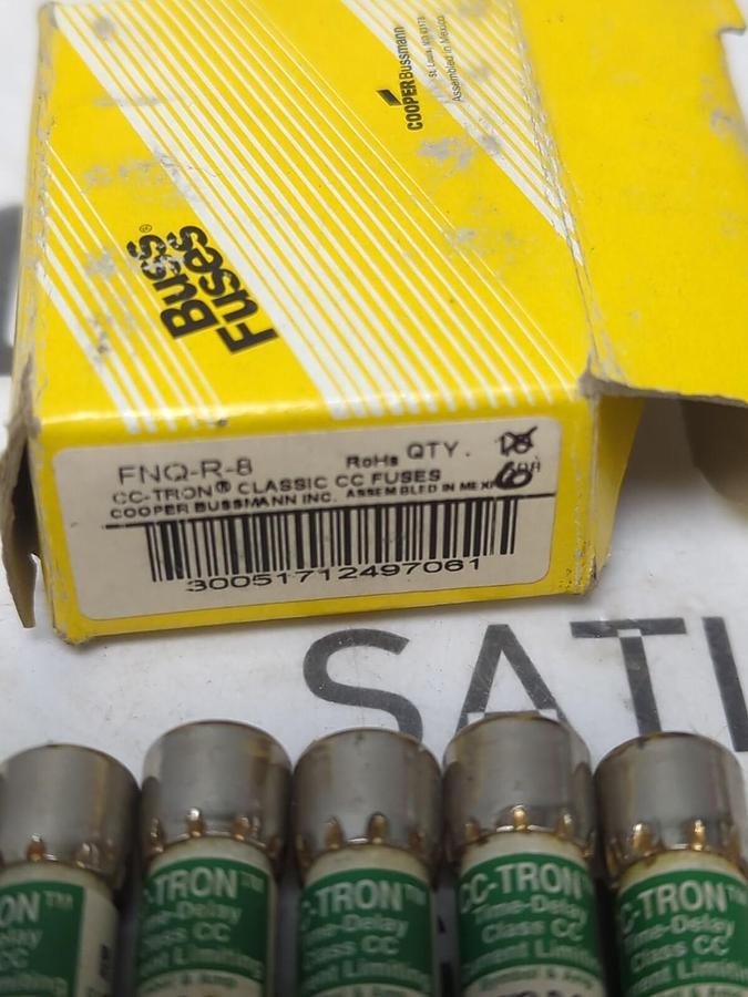 COOPER BUSSMANN,FNQ-R-8,TRON 8 AMP FUSES BOX OF 6 NOS