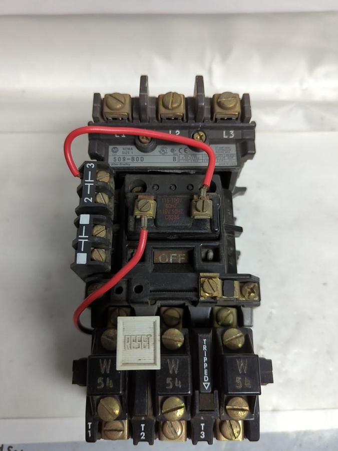 Used ALLEN BRADLEY,509-B0D,MOTOR STARTER SERIES B SIZE 1 PRE-OWNED