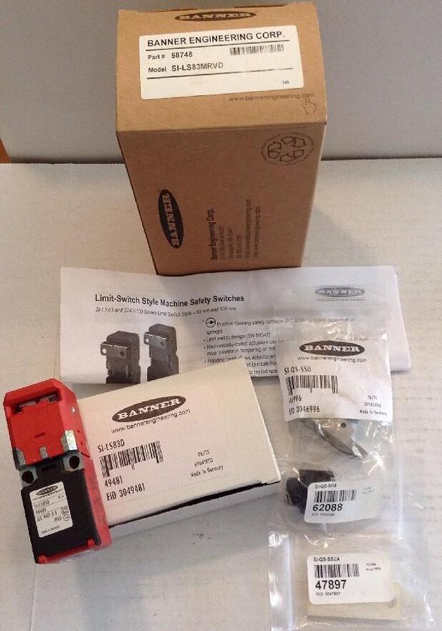 Banner,58748 SI-LS83MRVD,Limit Switch Style Machine Safety Switch  Original Kit