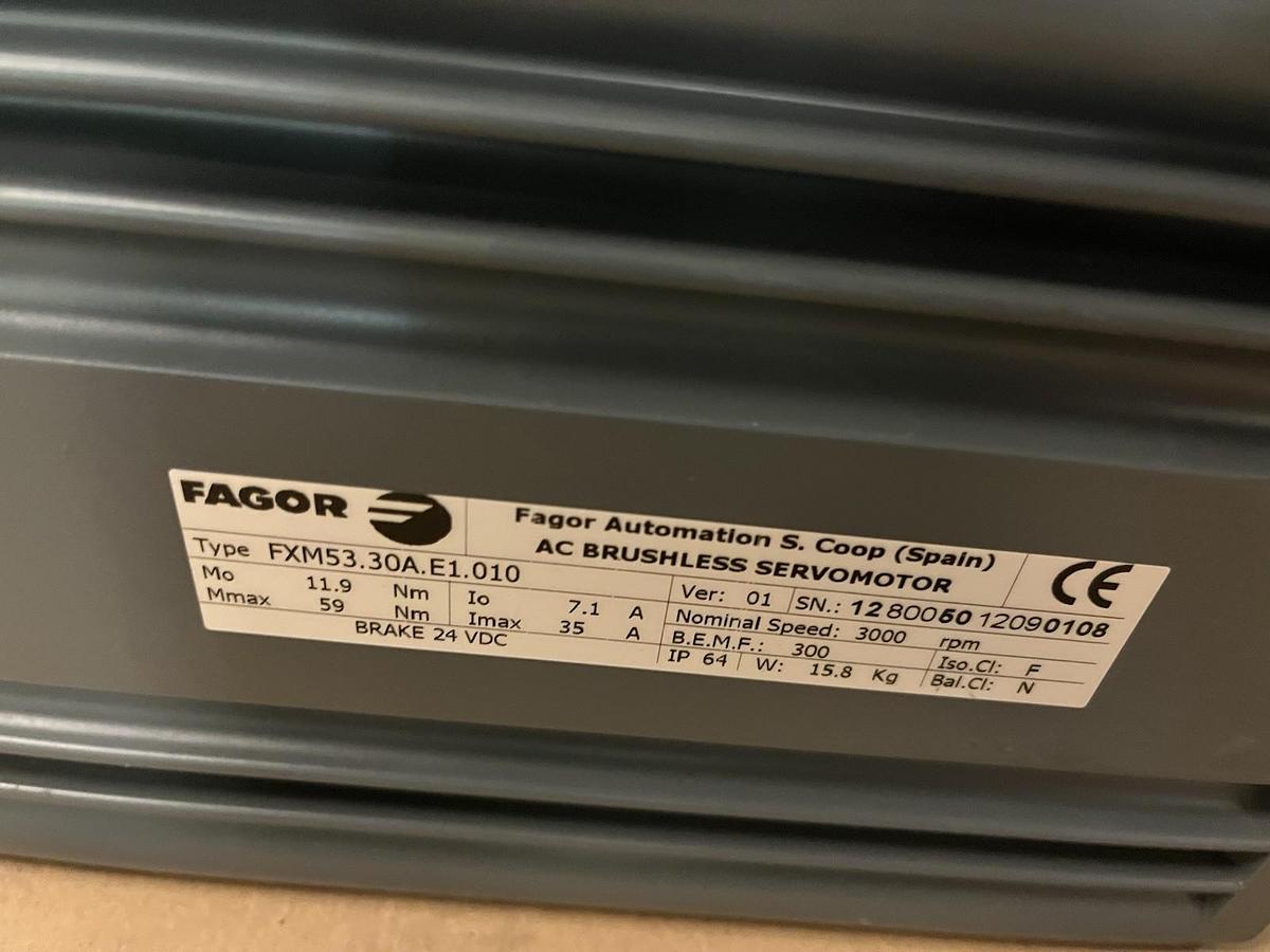 Used FAGOR,FXM53.30AE1.010,AC BRUSHLESS SERVO MOTOR