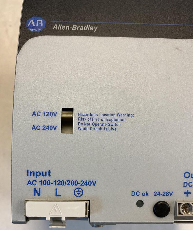 Used Allen Bradley,1606-XL240E,Power Supply Series A 10AMP DC 24V
