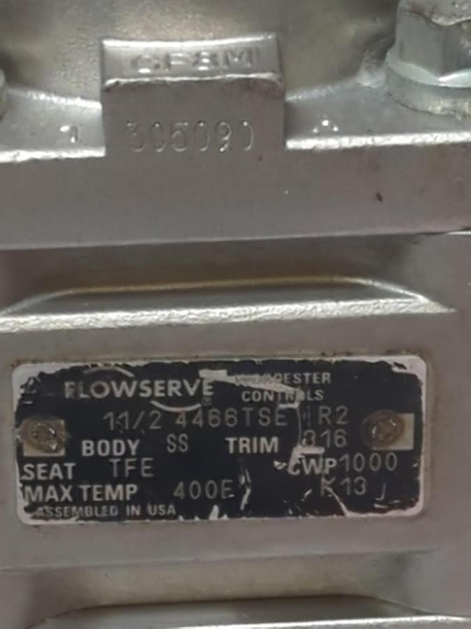FLOWSERVE,11/2 4466TSE R2,BALL VALVE A351 CF8M NOS