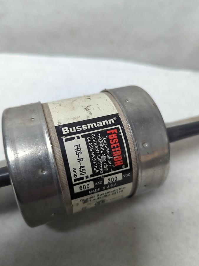 Used COOPER BUSSMANN,FRS-R-450,FUSETRON 450 AMP FUSE PRE-OWNED