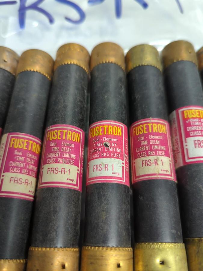 Used COOPER BUSSMANN,FRS-R-1,FUSETRON 1 AMP FUSE LOT OF 7 PRE-OWNED