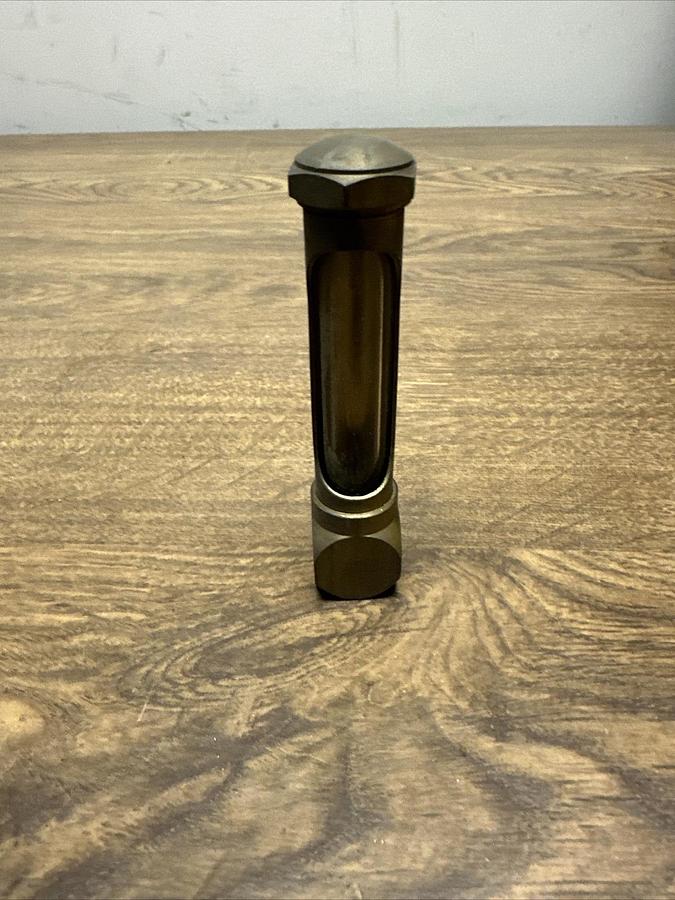 Fluid Sight Glass 4" Brass 3/8" NPT