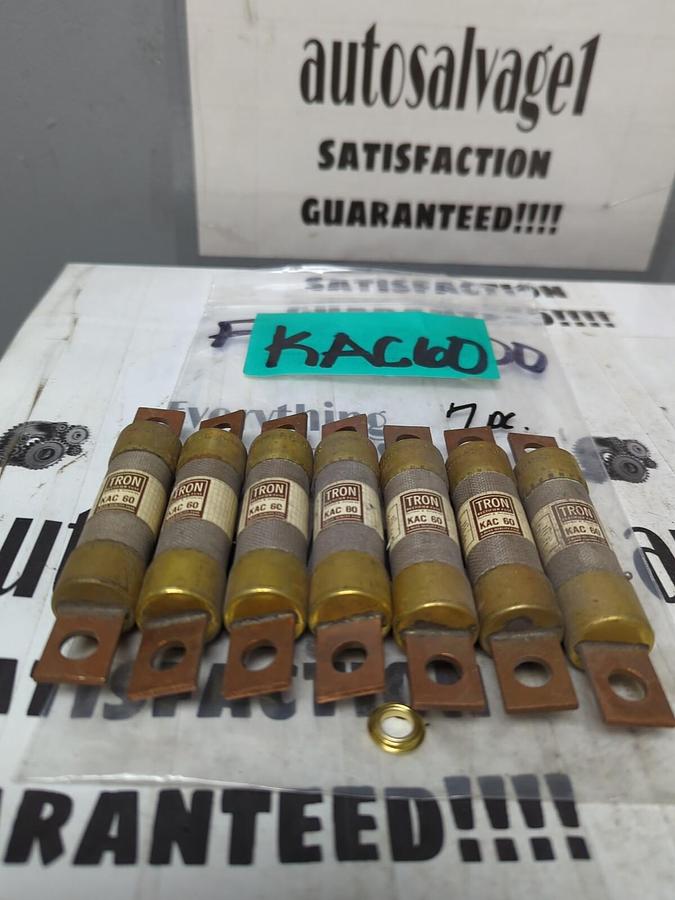 BUSSMANN,KAC60,RECTIFIER FUSES LOT OF 7 NOS