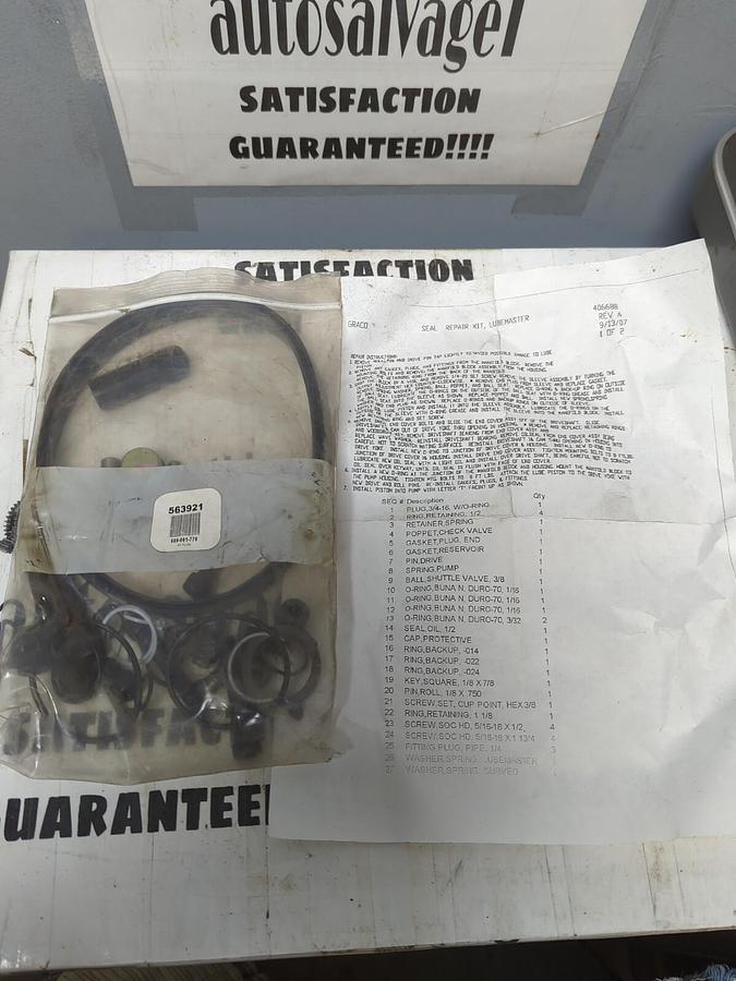 GRACO,563921,LUBEMASTER REPAIR KIT NOS