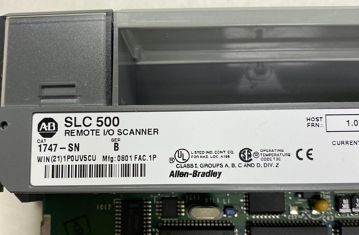 Used ALLEN BRADLEY,1747-SN,SER B REMOTE I/O SCANNER MODULE