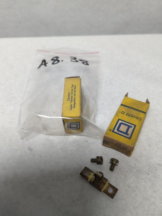 SQUARE D,A8.38,THERMAL OVERLOAD HEATER ELEMENT LOT OF 2 NOS